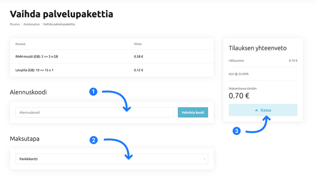 Optioiden päivitys 3