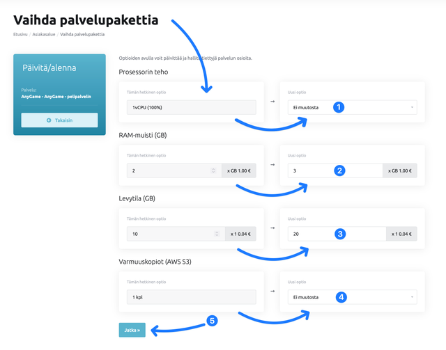 Optioiden päivitys 2